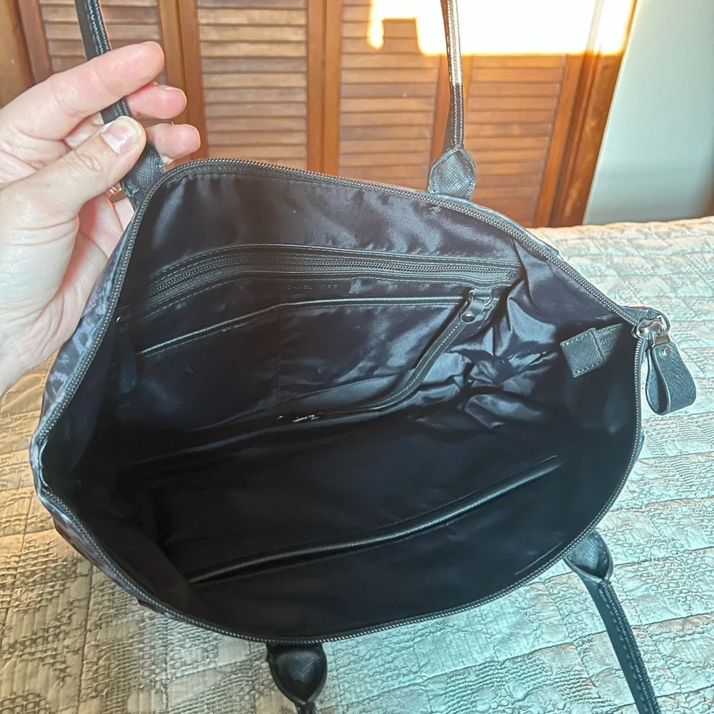 Michael Kors Gray Leopard Print Tote - Picture 3 of 4